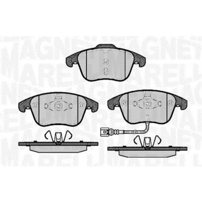 Imagem de MAGNETI MARELLI 363916060659 Jogo de pastilhas para travão disco com sensor desgaste integrado VOLKSWAGEN: Sharan II, Tiguan I