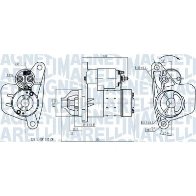 Imagem de MAGNETI MARELLI 063721418010 Motor de arranque 12 1,4 10 RENAULT: GRAND SCENIC 3, CLIO LAGUNA 3 Grandtour
