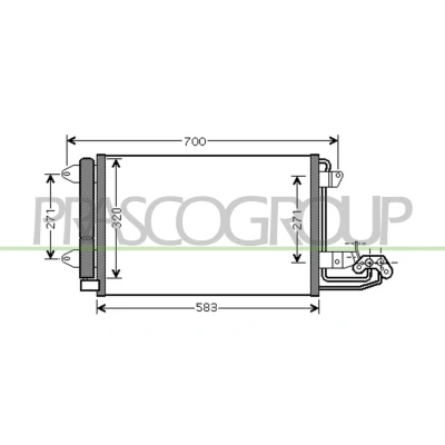 Imagem de PRASCO AD320C001 Condensador com secador 15 13 Alumínio 532 VOLKSWAGEN: Golf 5, Eos, Scirocco III, SEAT: Leon II Hatchback, AUDI: A3 Sportback