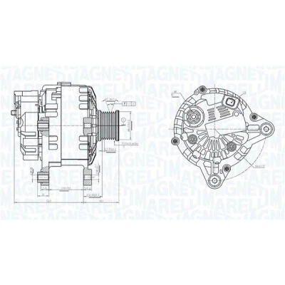 Imagem de MAGNETI MARELLI 063731562010 Alternador 12V 120A