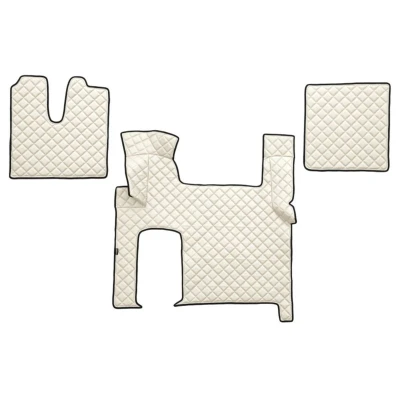 Imagem de F CORE FL06 CHAMP Conjunto de tapete chão Couro artificial à frente 3 branco marfim