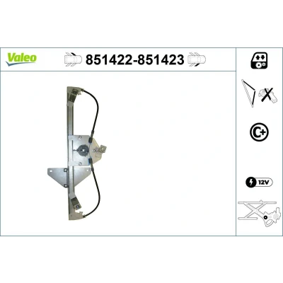 Imagem de Valeo Elevador de vidro à frente, lado esquerdo elétrico sem motor com função conforto 851422
