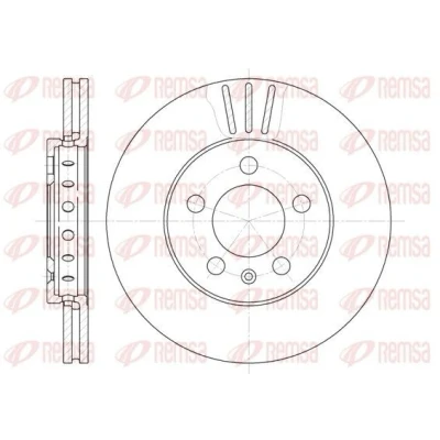 Imagem de REMSA 6545.10 Disco de travão Eixo dianteiro 256, 256 22 5 ventilado VOLKSWAGEN: Golf 4, 5, Bora Sedan, SEAT: Ibiza 3, Leon I Hatchback