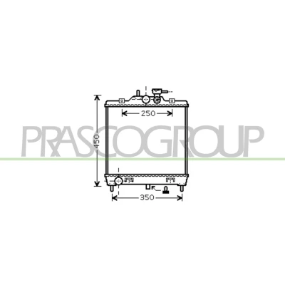 Imagem de PRASCO KI320R002 Radiador, arrefecimento do motor Alumínio 355mm 395mm 16mm Aletas de refrigeração soldadas KIA: Picanto I