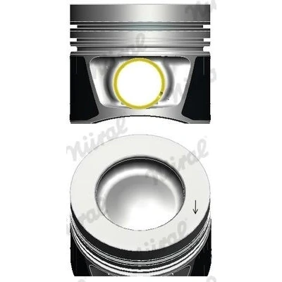 Imagem de NÜRAL 87 432307 00 Pistão 81,5 com casquilho para cubo de pernos, canal refrigeração, suporte segmentos, biela trapezoidal
