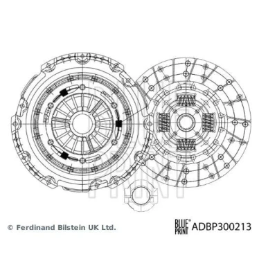 Imagem de BLUE PRINT ADBP300213 Kit de Embraiagem três peças com massa lubrificante sintética 260mm MAZDA: 6 Sedan, CX 5 I, Carrinha