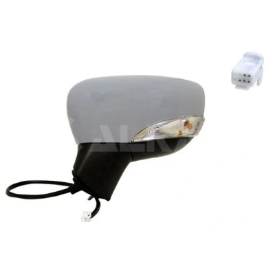 Imagem de Espelho retrovisor Alkar 6141057 esquerda com subcapa elétrico convexo para veículo volante à