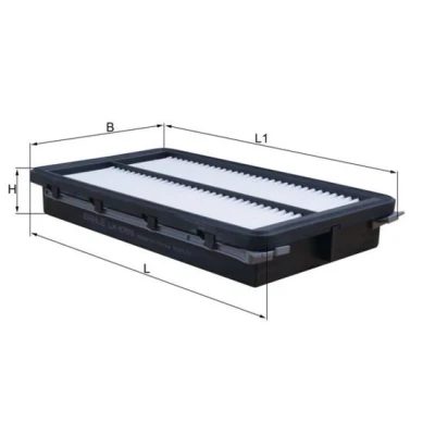 Imagem de MAHLE ORIGINAL LX 4759 Filtro de ar 43,7 176 311,5 Cartucho filtrante KIA: SORENTO 3, HYUNDAI: Palisade