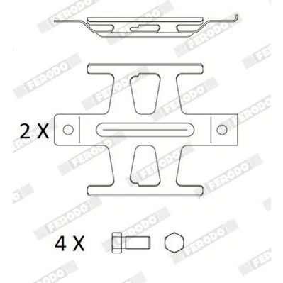Imagem de FERODO PREMIER FAC174 Kit de acessórios, pastilhas travão