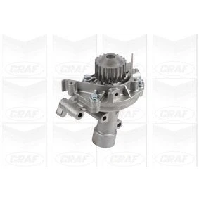 Imagem de GRAF PA1045 Bomba de água 20 com tampa, retentor mecânico Chapa aço 59,84 para accionamento da correia dentada PEUGEOT: 206 Hatchback, 307 SW