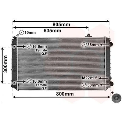 Imagem de VAN WEZEL *** IR PLUS 03002252 Radiador, arrefecimento do motor AUDI: A8 D2