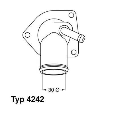 Imagem de WAHLER 4242.92D Termóstato, líquido de refrigeração 92 com junta OPEL: Corsa C Hatchback, Vectra Sedan, Astra G CC