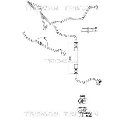 Imagem de TRISCAN 9010 16064 Conduta de alta/baixa pressão, ar condicionado do condensador para o evaporador FORD: FIESTA 6