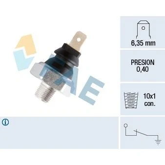 Imagem de EPS 1.800.007 Sensor Pressão do Óleo M10x1 Made in Italy OE Equivalent ALFA ROMEO: Spider, 33 Hatchback, GTV