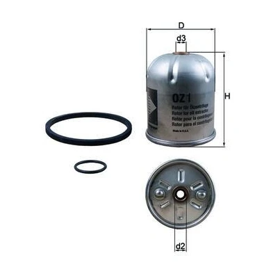 Imagem de MAHLE ORIGINAL OZ 1D Filtro de óleo Centrífugo