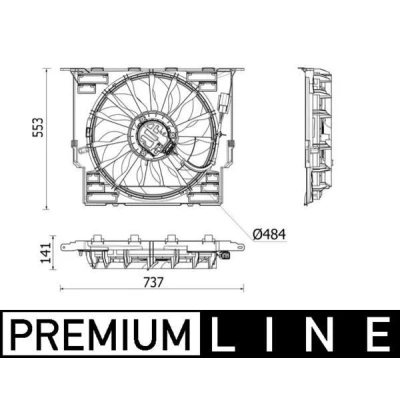 Imagem de MAHLE ORIGINAL CFF 543 000P Ventilador de Radiador 484 12 400 elétrico