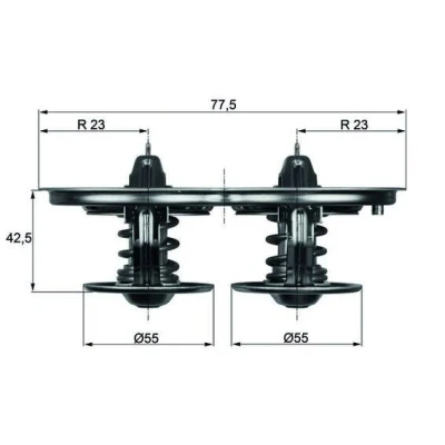 Imagem de MAHLE ORIGINAL TX 32/1D Termóstato, líquido de refrigeração 75,79, 75,80oC 77,5mm com junta