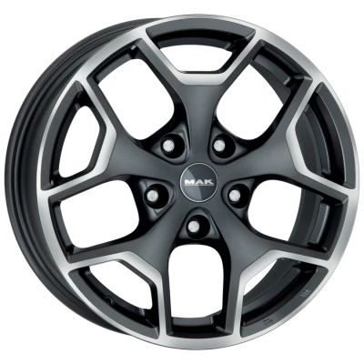 Imagem de Jante de alumínio mak liberty 7.5x17 5x110 et39 frente cinzenta polida
