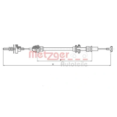 Imagem de METZGER 19.208E Cabo de Embreagem com afinação manual COFLE SEAT: Ibiza 2, Córdoba I Sedan, VOLKSWAGEN: Caddy 2 Kastenwagen