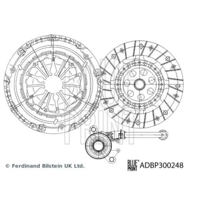 Imagem de BLUE PRINT ADBP300248 Kit de Embraiagem três peças com massa lubrificante sintética, desembraiagem central 226mm RENAULT: MEGANE 3 Grandtour