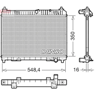 Imagem de DENSO DRM10113 Radiador, arrefecimento do motor 350 564 16 FORD: FIESTA 6