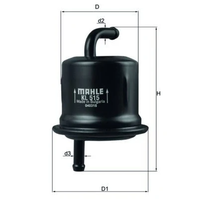 Imagem de MAHLE ORIGINAL KL 515 Filtro de Combustível dos tubos 8 8,0 SUZUKI: Liana Sedan