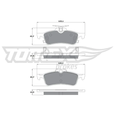 Imagem de TOMEX brakes TX 15 79 Jogo de pastilhas para travão disco Eixo traseiro com avisador sonoro desgaste TOYOTA: Yaris III Hatchback