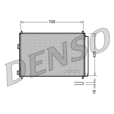 Imagem de DENSO DCN50030 Condensador com secador 706x429x16 R 134a 706