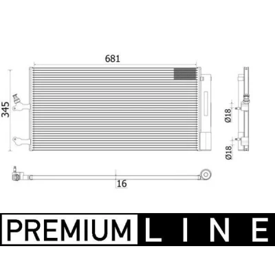 Imagem de MAHLE ORIGINAL AC 942 000P Condensador com secador 18 681 VOLVO: V60 I