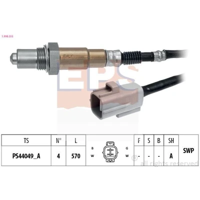 Imagem de EPS 1.998.355 Sonda lambda Made in Italy OE Equivalent com aquecimento, plana, Rosca pré lubrificada 4