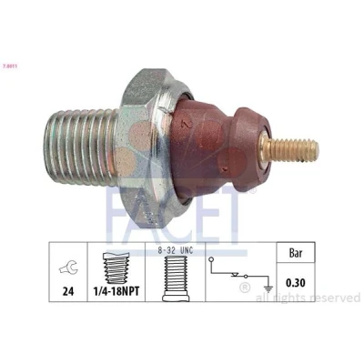 Imagem de FACET 7.0011 Sensor Pressão do Óleo 1/4 18NPT Made in Italy OE Equivalent FORD: Focus Mk1 Carrinha, Sedan, FIESTA 5