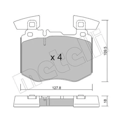 Imagem de METELLI 22 1310 0 Jogo de pastilhas para travão disco preparado indicador aviso desgaste MERCEDES BENZ: GLC Coupe, SUV
