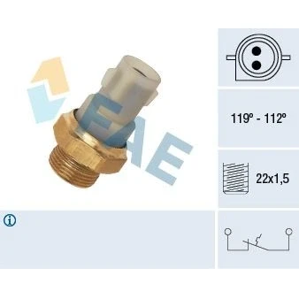 Imagem de FAE 37700 Interruptor de temperatura, ventilador do radiador FORD: Escort 6 Cabrio
