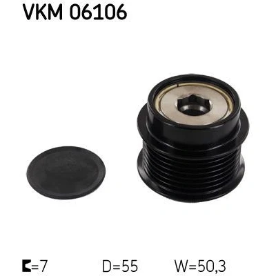 Imagem de SKF VKM 06106 Polia Roda Livre do Alternador 50,3