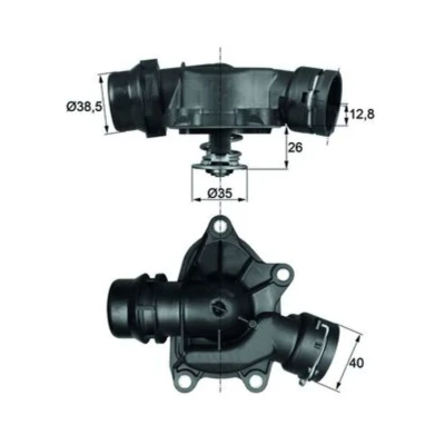 Imagem de MAHLE ORIGINAL TI 26 88 Termóstato, líquido de refrigeração com junta BMW: 5 Sedan, 7, Touring