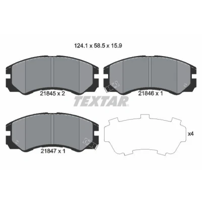Imagem de TEXTAR 2184501 Jogo de pastilhas para travão disco com avisador sonoro desgaste OPEL: Frontera A SUV, B SUV