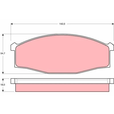 Imagem de TRW GDB3117 Jogo de pastilhas para travão disco não preparado indicador aviso desgaste NISSAN: Cabstar Camião plataforma / Chassis
