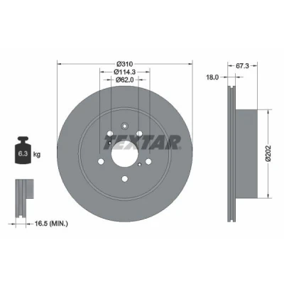 Imagem de TEXTAR PRO 92148003 Disco de travão LEXUS: GS III, IS 2
