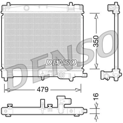 Imagem de DENSO DRM50078 Radiador, arrefecimento do motor 479mm 350mm 16mm