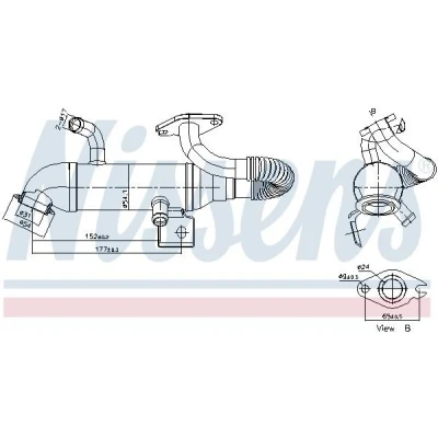 Imagem de NISSENS 989408 Radiador EGR sem &#039;bypass&#039; de vácuo