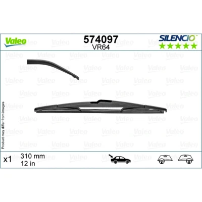 Imagem de Escova do limpa vidros Valeo 574097 310mm traseira KIA: Picanto II, cee‘d I Hatchback, Carrinha, HYUNDAI: ix35, i30 SANTA FE 3