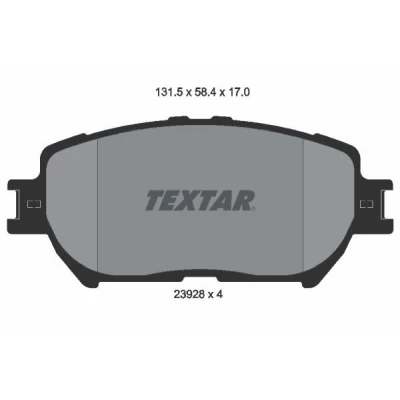 Imagem de TEXTAR 2392801 Jogo de pastilhas para travão disco não preparado indicador aviso desgaste LEXUS: IS 2, GS III