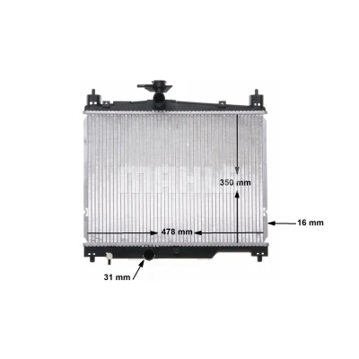 Imagem de MAHLE ORIGINAL CR 539 000S Radiador, arrefecimento do motor para veículos com/sem ar condicionado 485 350 18 Aletas de refrigeração soldadas