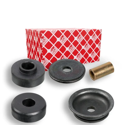 Imagem de FEBI BILSTEIN 104663 Suporte de apoio do conjunto mola / amortecedor Eixo dianteiro com material montagem sem rolamentos esferas Borracha