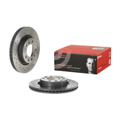 Imagem de BREMBO 09.C657.1X Disco de travão 266 22 5 perfurado/ventilado revestido alto carbono com parafusos PEUGEOT: 308 II Hatchback, SW 2