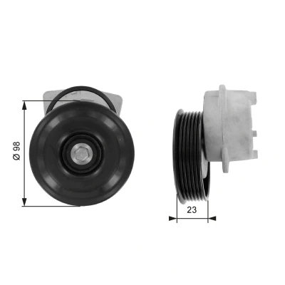 Imagem de GATES FleetRunner Micro V Kit T38203 Polia Tensora FORD: FIESTA Mk4 Van, 4