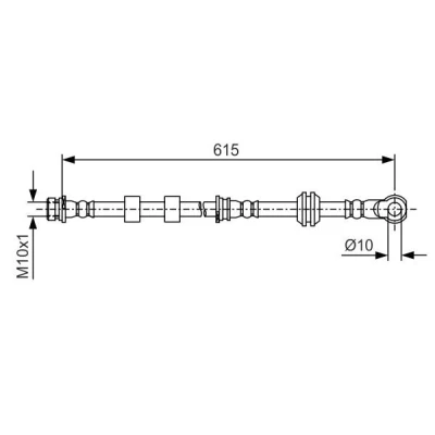 Imagem de BOSCH 1 987 481 088 Mangueira de Travão 615 M10x1