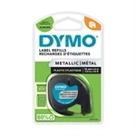 Imagem de Etiqueta DYMO Negro sobre metálico Poliéster 1,2 cm x 4 m Compatível LetraTag