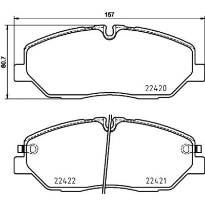Imagem de HELLA 8DB 355 025 751 Jogo de pastilhas para travão disco com avisador sonoro desgaste acessórios HYUNDAI: H350 Van