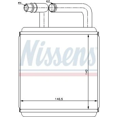 Imagem de NISSENS 77618 Radiador Quente com tubo/cabo